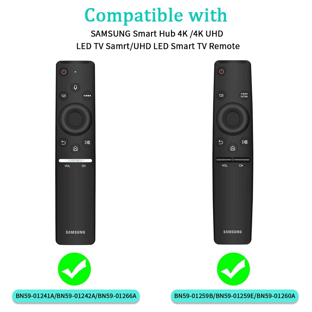 2 Pack Silicone Protective Case for Samsung Smart TV Remote Controller BN59 Series - Shockproof Cover for 4K Ultra HDTV & Curved TV Remotes (Glow Blue & Glow Green) - Perfect for Home Entertainment, Gaming & Family Movie Nights