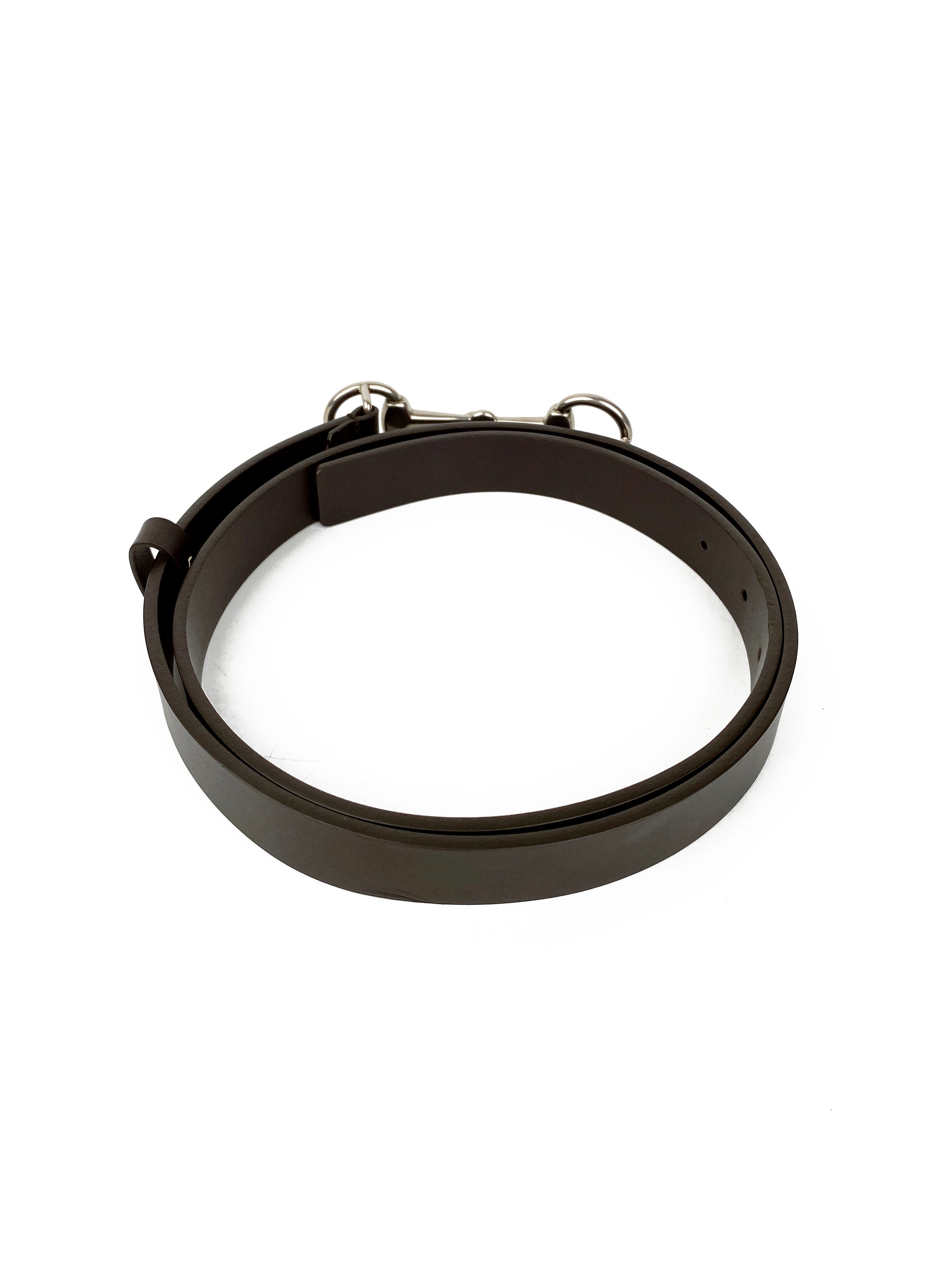Gucci Brown Leather Horsebit Belt with Silver Buckle - 95cm/37.5in - Luxury Designer Belt for Men & Women | Perfect for Office, Parties & Formal Occasions