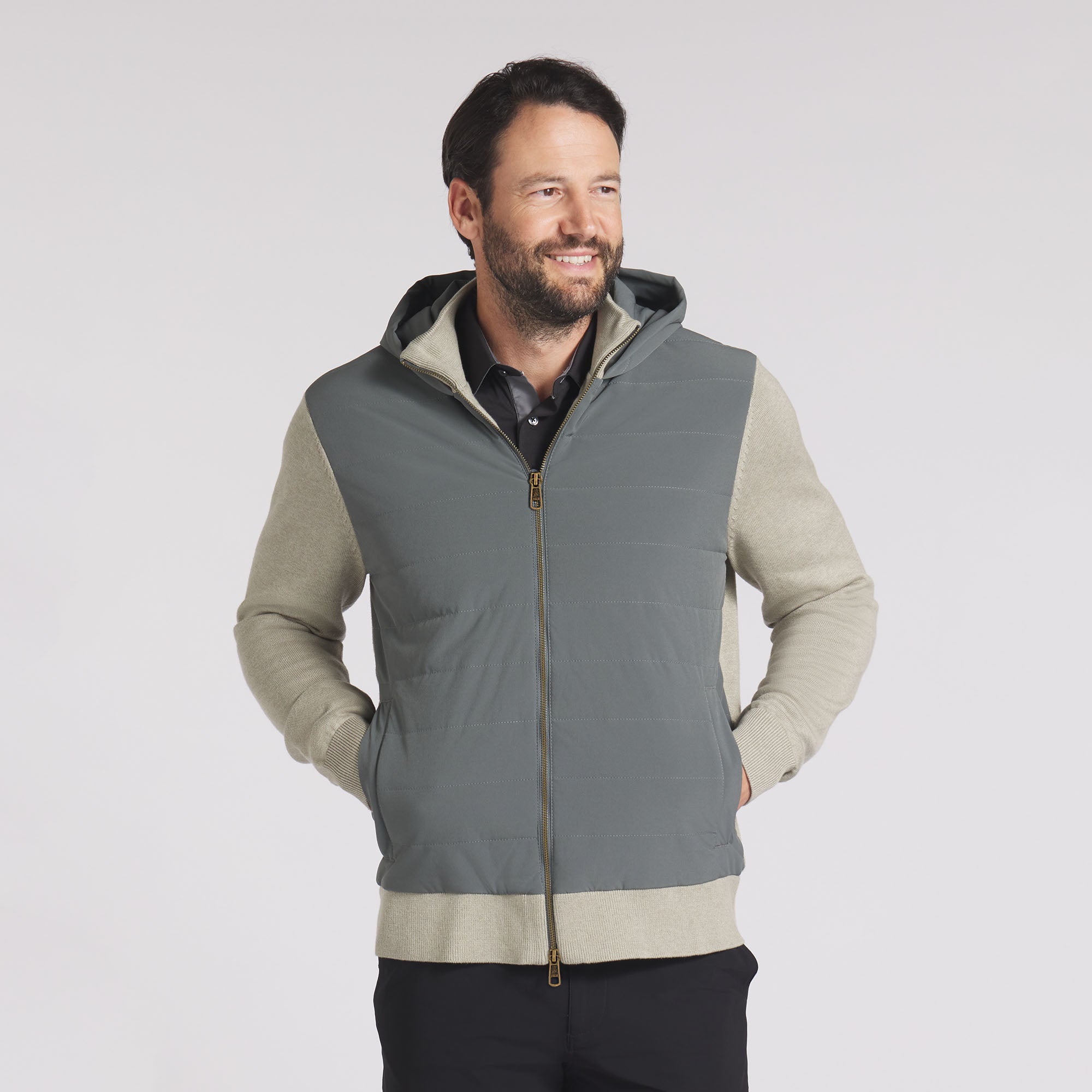 Clubhouse Hybrid Golf Jacket - Waterproof & Windproof Men's Golf Outerwear for All Weather - Perfect for Golfing, Hiking & Outdoor Activities