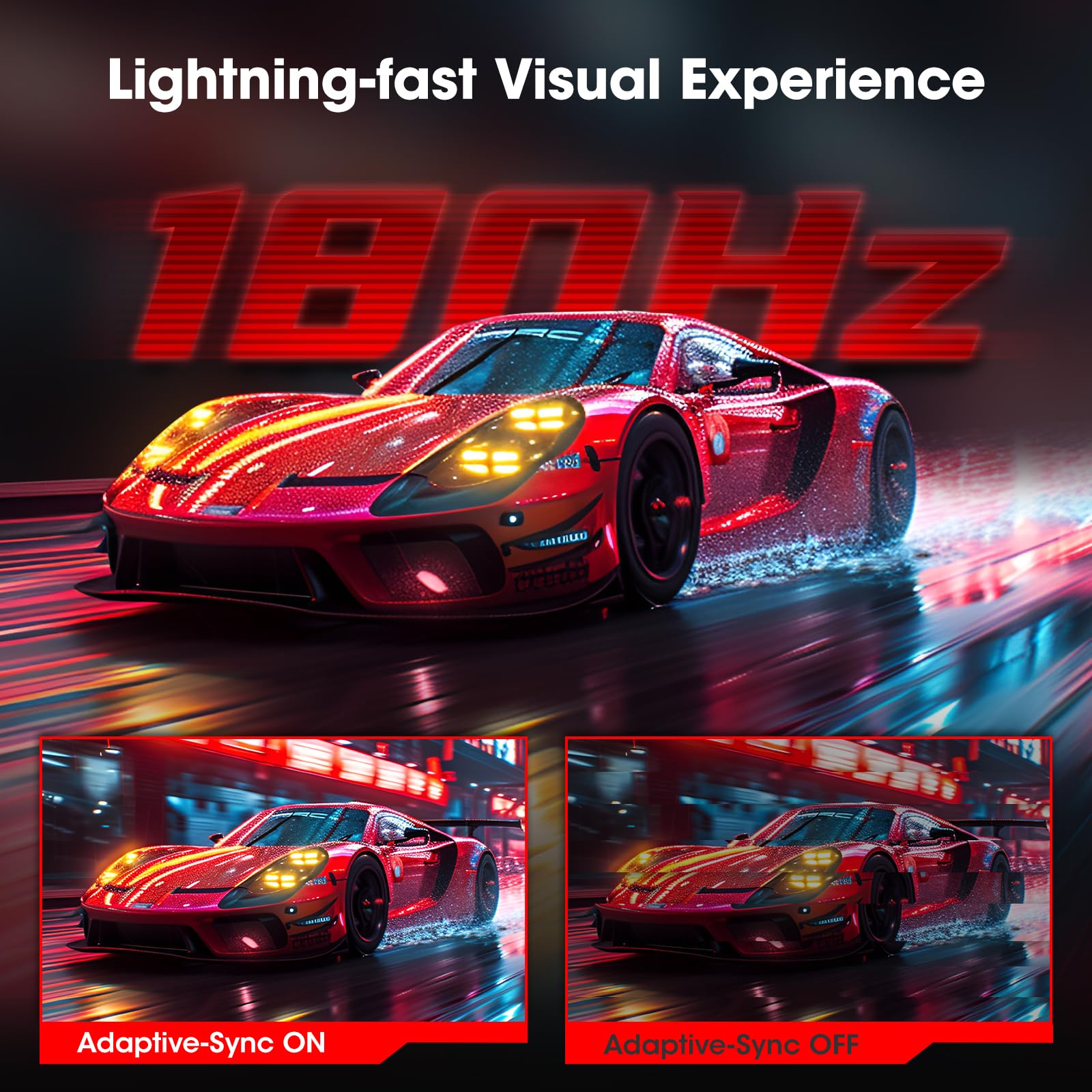 KOORUI 27 Inch Curved Gaming Monitor - QHD 2560x1440, 180Hz Refresh Rate, 1ms Response Time, AMD FreeSync, HDR10, VESA Mount, DisplayPort & HDMI Ports - Perfect for Esports, PC Gaming, and Home Office Setup