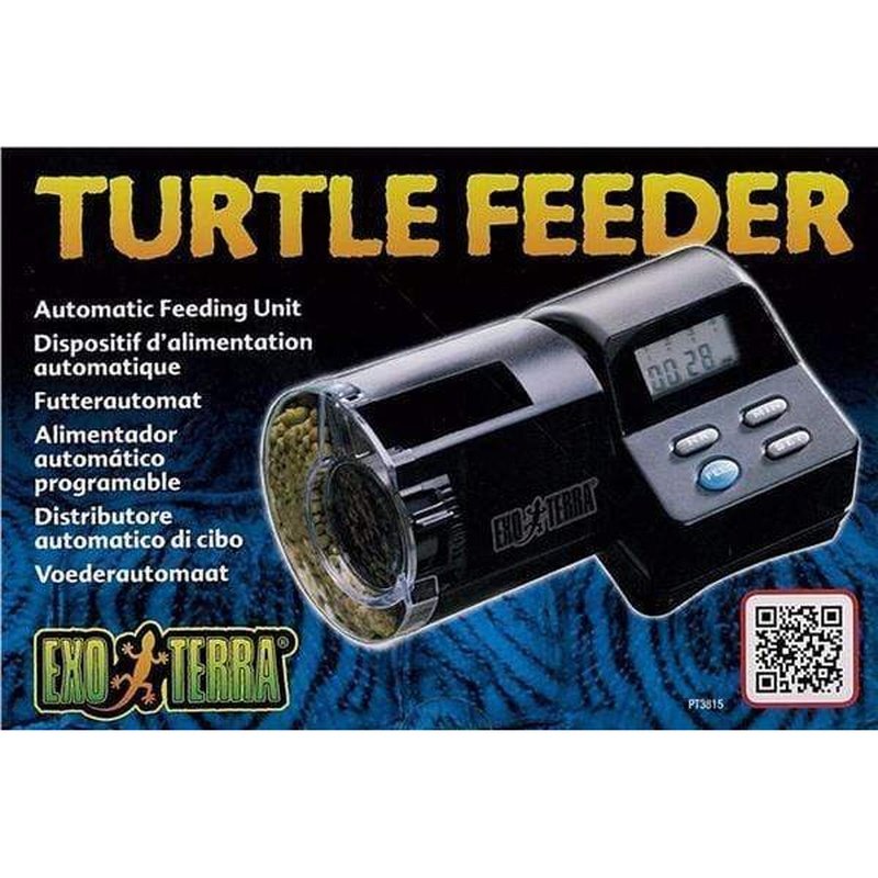 Exo Terra Automatic Turtle Feeder - Programmable Reptile Food Dispenser for Aquatic Turtles & Terrapins | Perfect for Vacation Care & Daily Feeding