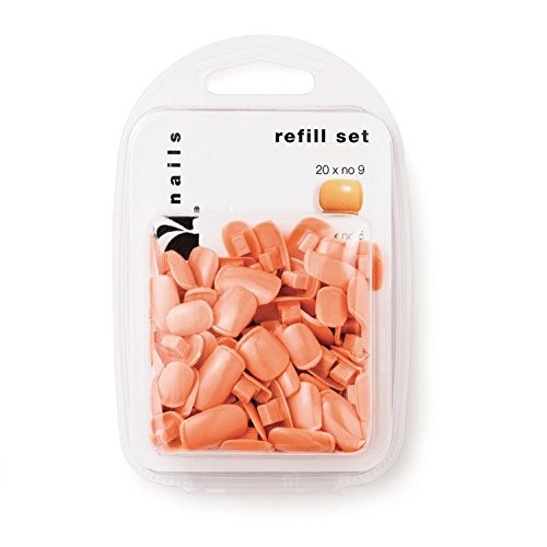 Young Nails False Nail No.9 - 100 Count Fake Nails Kit with Glue, Natural Acrylic Press On Nails for Women, Perfect for Parties, Weddings & Everyday Wear