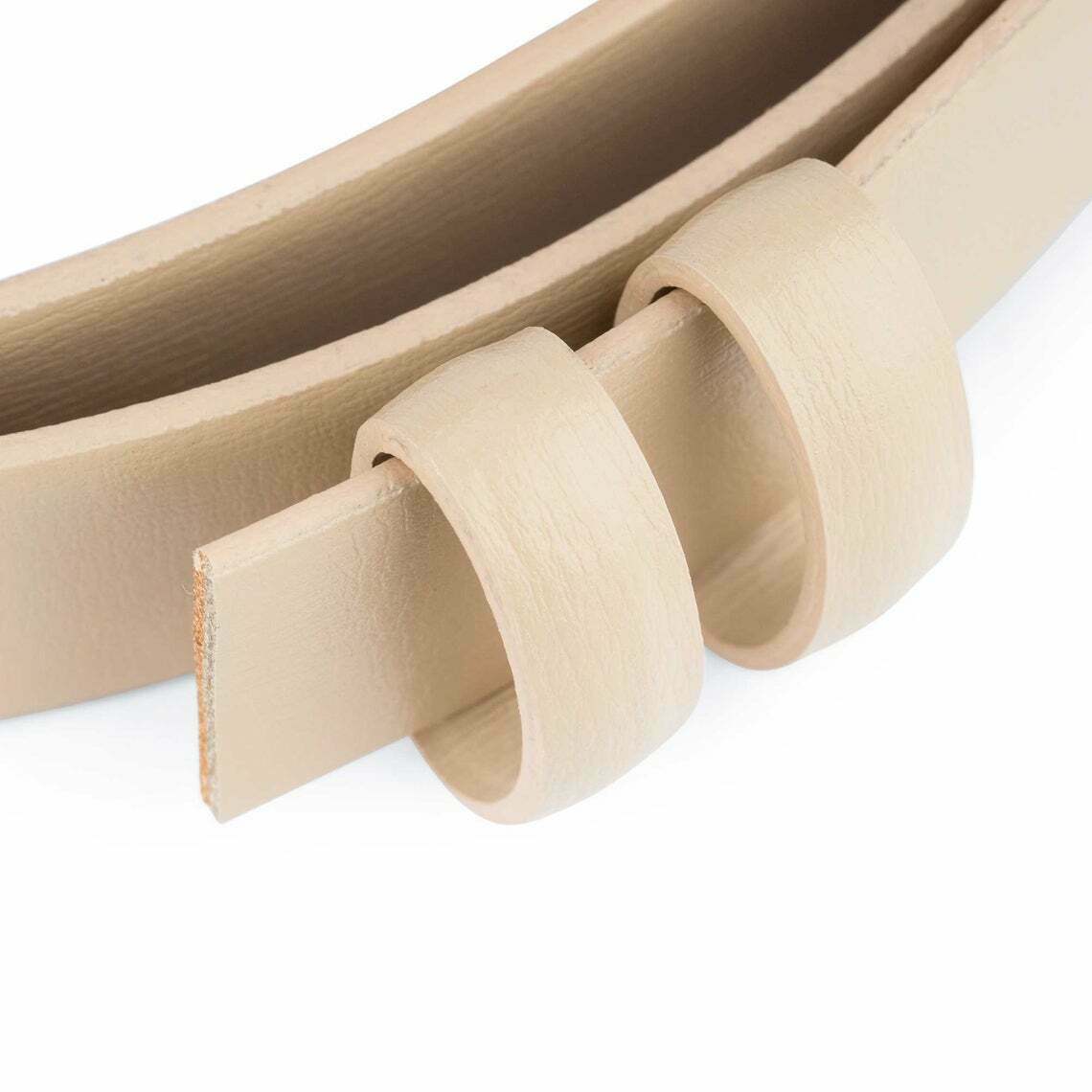Beige Leather Belt for Women - 1