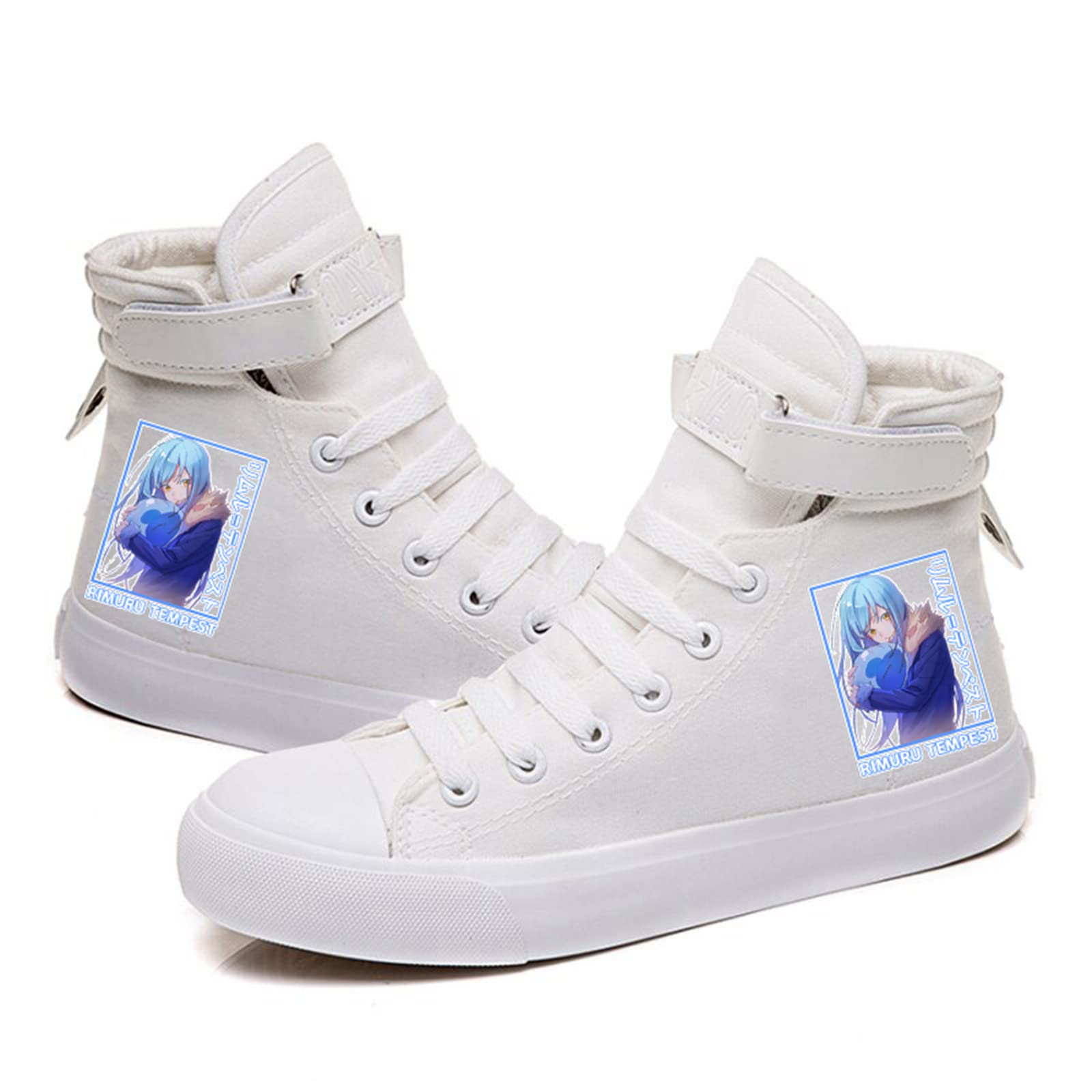 KPOP Anime Shoes - That Time I Got Reincarnated as a Slime Printed Unisex High-Top Canvas Sneakers for Casual Wear & Cosplay | Perfect for Anime Conventions, Street Fashion & Daily Outfits