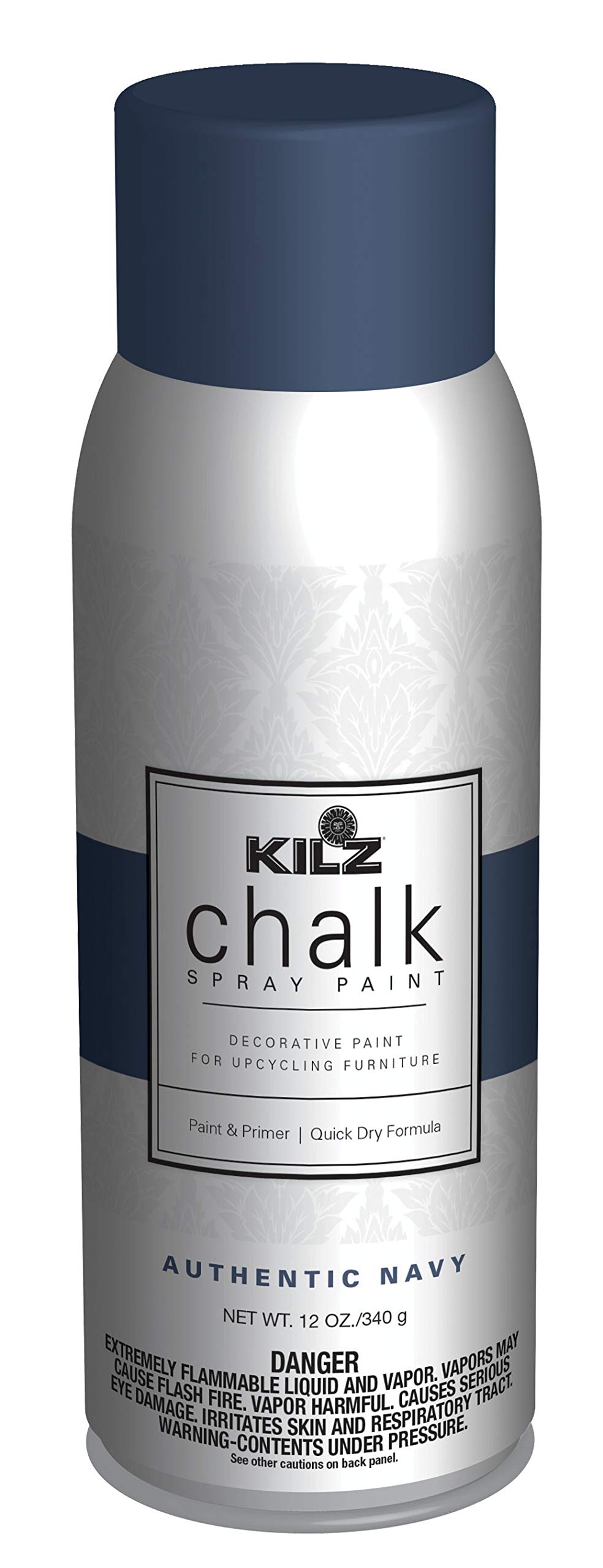 KILZ Authentic Navy Chalk Spray Paint for Interior - 12 oz | DIY Furniture, Home Decor & Craft Projects