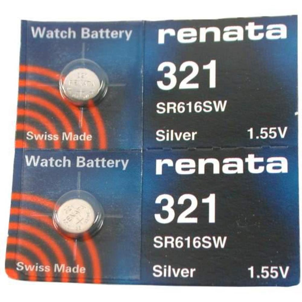 Renata 321 2-Pack Watch Batteries - Long-Lasting Power for Watches, Clocks & Small Electronics | Perfect for Timex, Casio & More