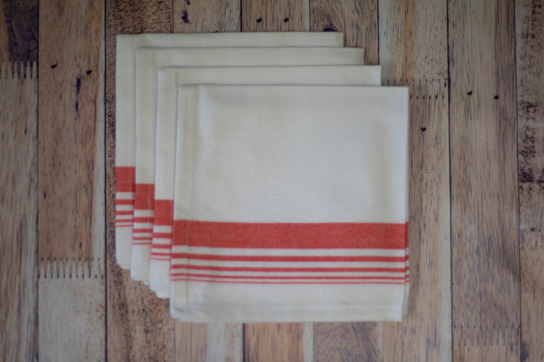 Colorful Candy Stripe Paper Napkins 15x15 Inches - 4 Pack for Birthday Parties, Baby Showers & Picnics