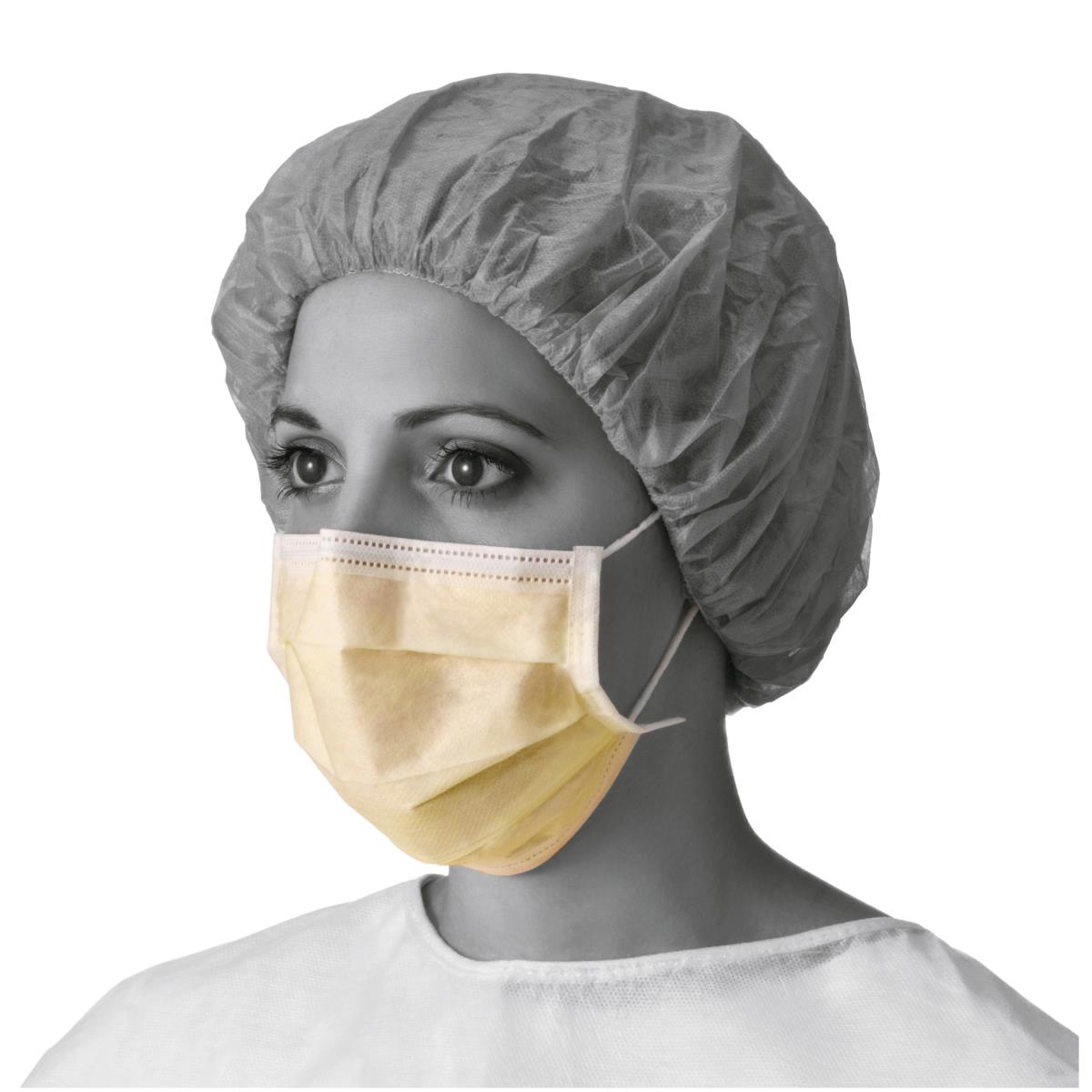 Disposable Isolation Face Mask with Comfortable Ear Loops - Yellow (50 Pack) - Ideal for Hospitals, Clinics, and Public Safety Protection