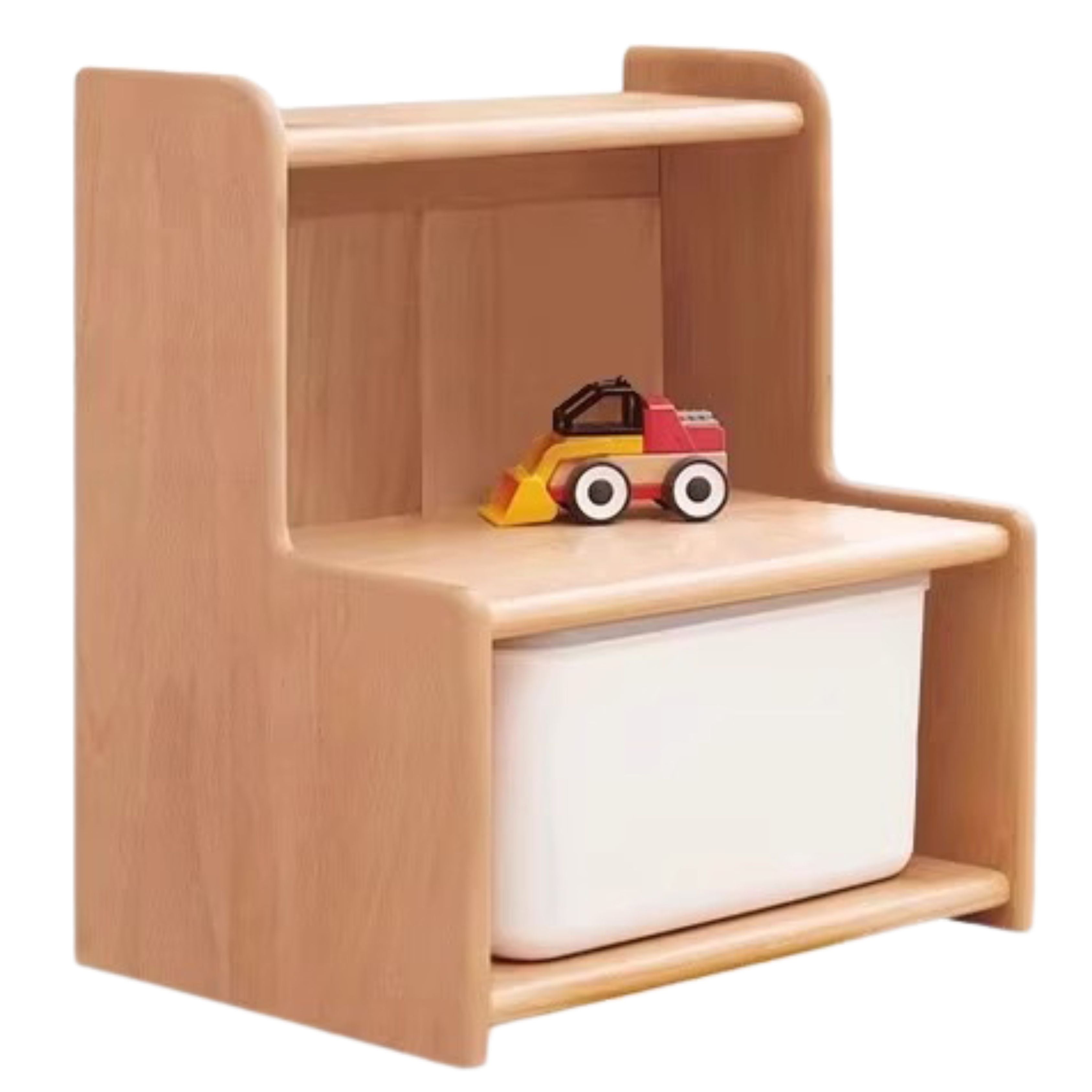 18.4x15.4x20.5 inch / 46.6x39x52 cm / Natural Wood Color /Beech Small footstool