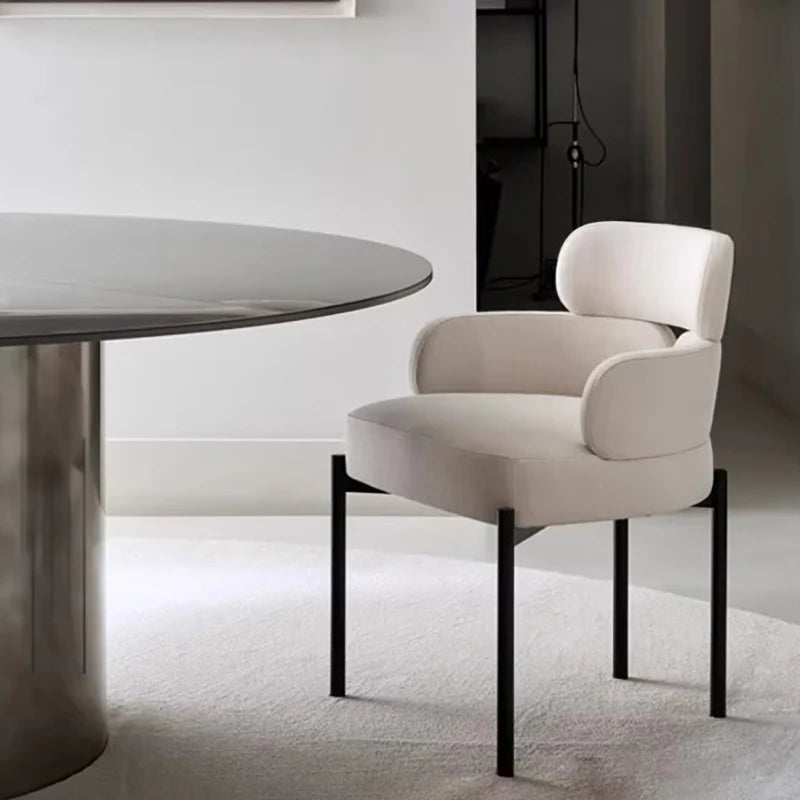 Minimalist Modern Boucle Dining Chair - Elegant & Comfortable for Home, Restaurant, and Office Use