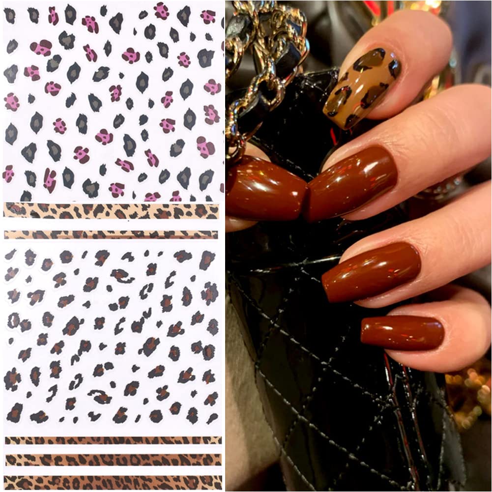 3D Leopard Nail Stickers - Holographic Animal Print Decals for DIY Manicure | Perfect for Parties & Daily Wear