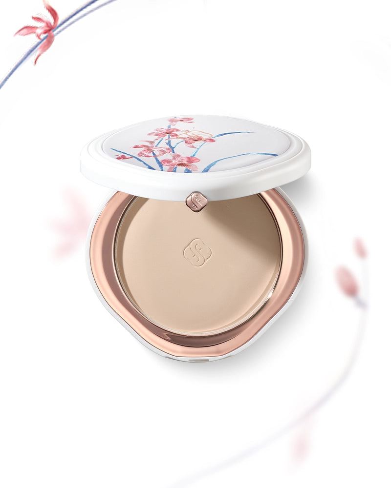 Yurong Airbrushed Tinted Pressed Powder - Ode to Embroidery | Oil Control & Matte Finish Makeup | Perfect for Daily Wear & Special Occasions