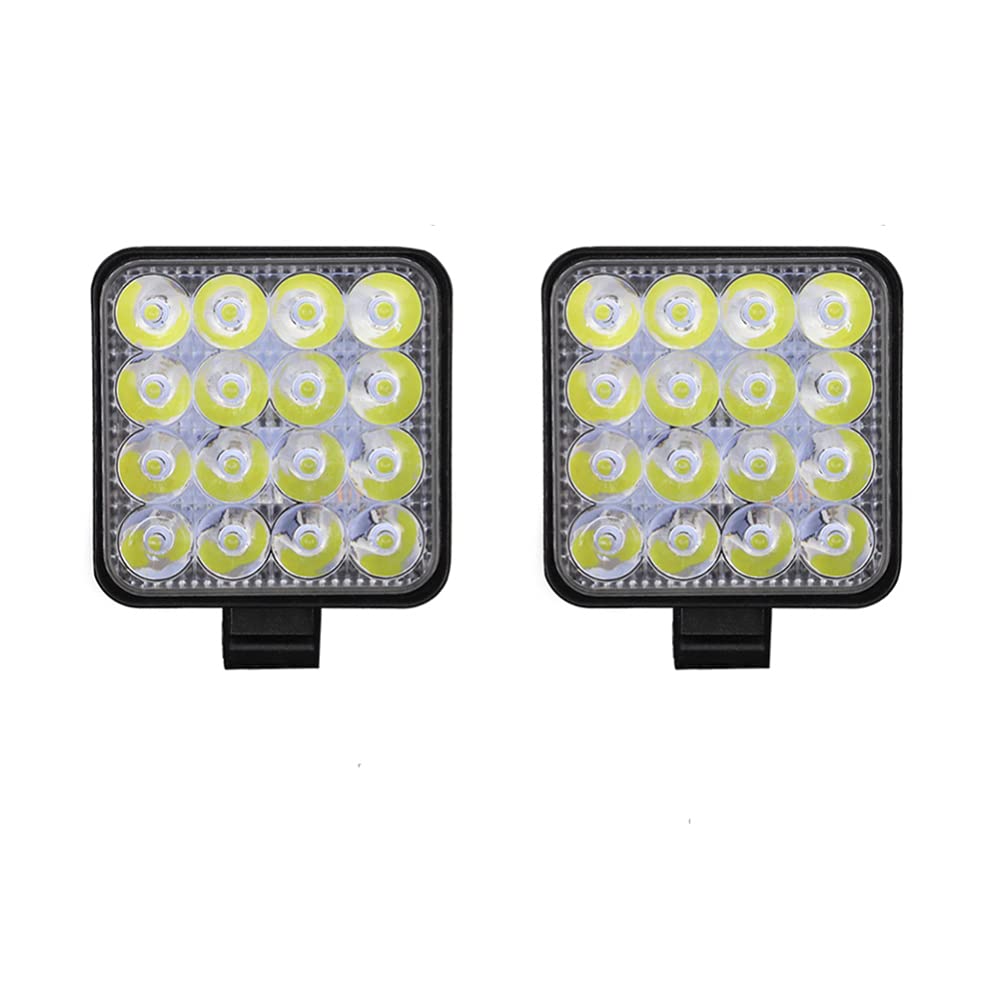 4PCS LED Work Light Bar - Flood Spot Combo Driving Lights for Off-Road Vehicles, IP67 Waterproof Fog Lights with White Light (2 Pack) - Perfect for Truck, Jeep, ATV Night Driving & Worksite Lighting