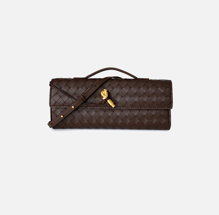 Handmade Woven Leather Clutch Purse for Women - Elegant Crossbody Bag for Evening Parties, Weddings & Date Nights | Durable Genuine Leather Small Handbag