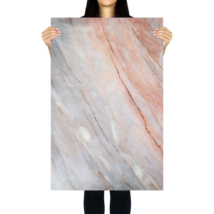 Leura Pink Marble Flat Lay Backdrop for Instagram - 56cm x 87cm Photo Background - Perfect for Product Photography, Blogging & Social Media Content Creation