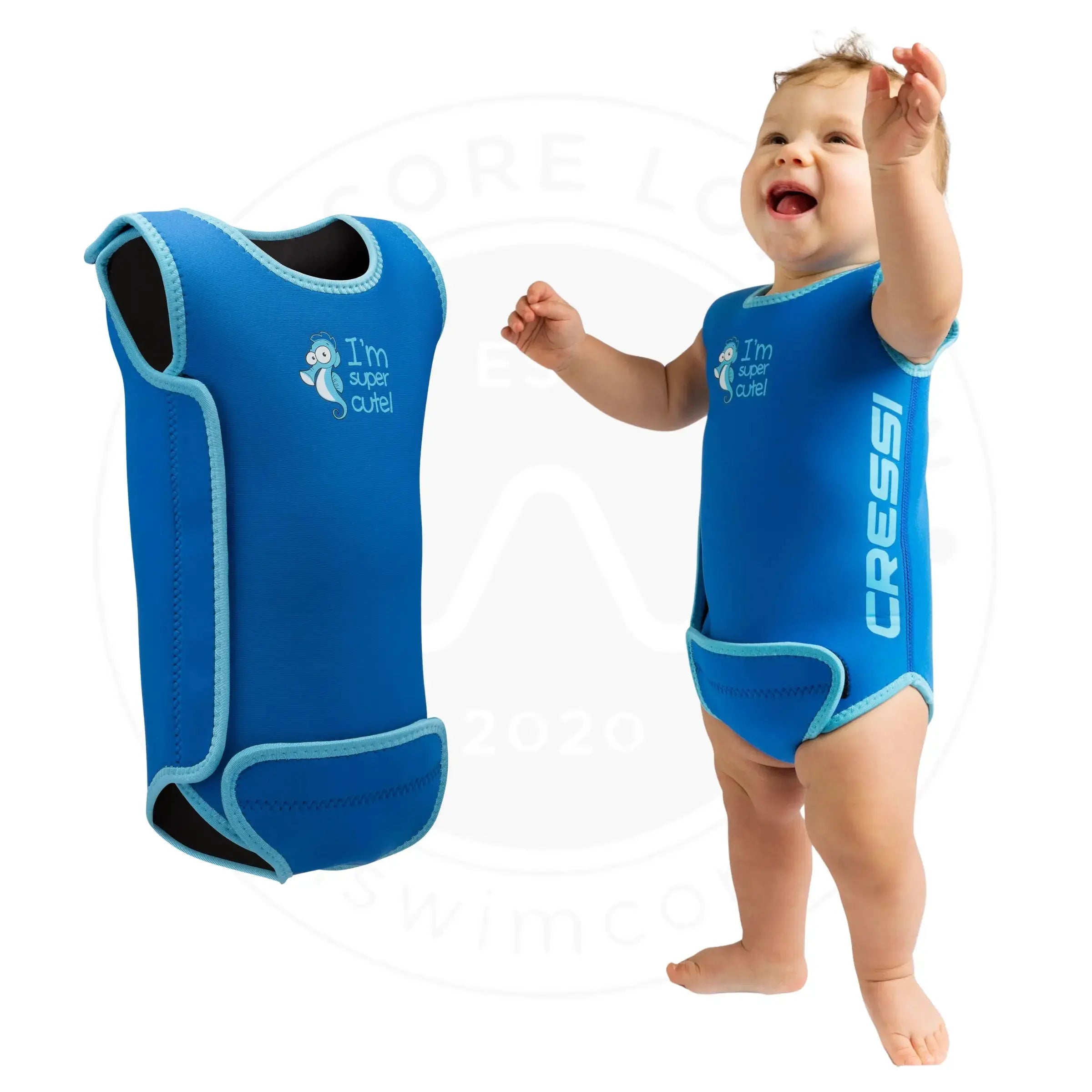 Cressi Babaloo 6-24 Months Baby Wetsuit - Warm & Comfortable Neoprene Kids Wetsuit for Swimming, Beach & Water Activities