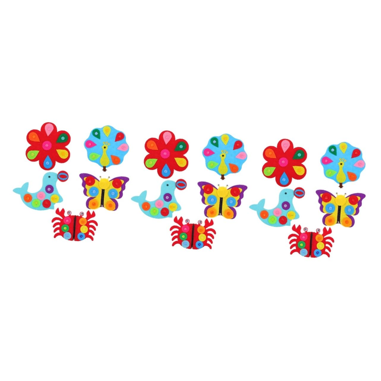 15 Pcs Zipper Button Toy Board - DIY Felt Fabric Animals Craft Kit for Toddlers & Preschoolers | Montessori Learning Toys, Fine Motor Skills Development, Early Childhood Education | Perfect for Home, Classroom & Daycare Activities