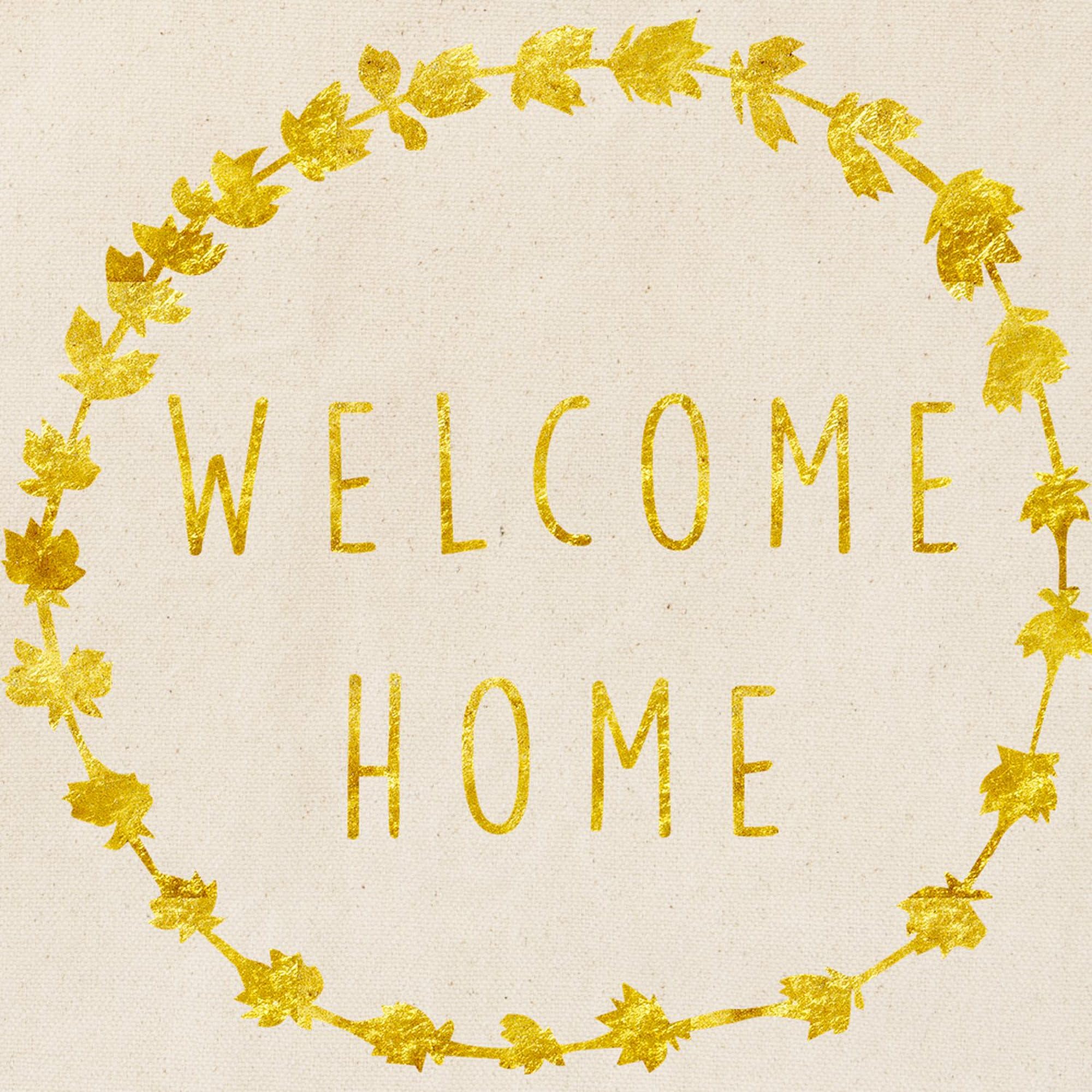 Welcome Home Tote Bag - Natural Canvas Reusable Shopping Bag for Groceries, Beach & Everyday Use | Eco-Friendly Cotton Tote | Personalized Gift Idea