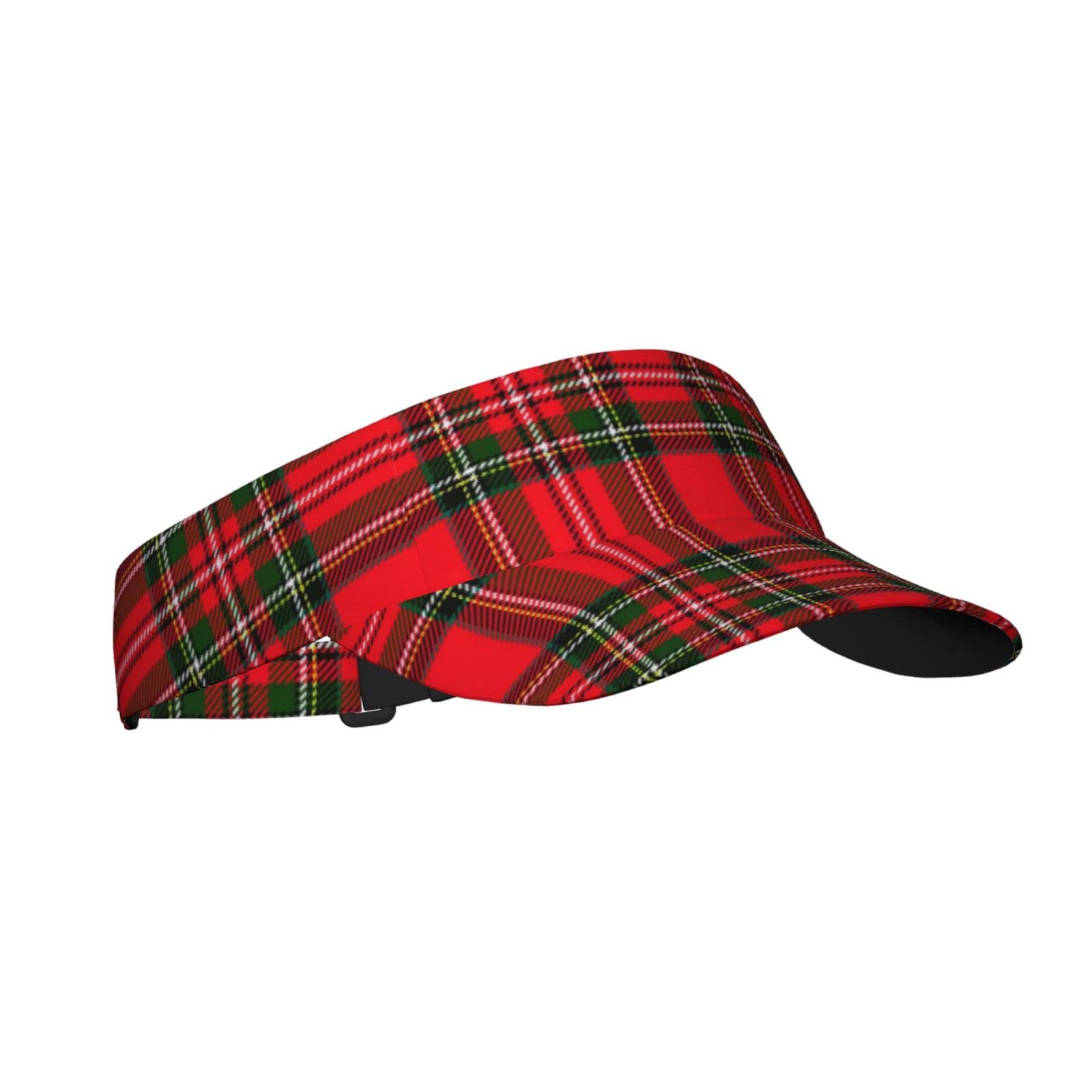Unisex Plaid Sun Visor Hat - Wide Brim Sports Cap for Tennis, Golf & Outdoor Activities | Lightweight Summer Sun Protection | Perfect for Beach, Running, Hiking & Travel