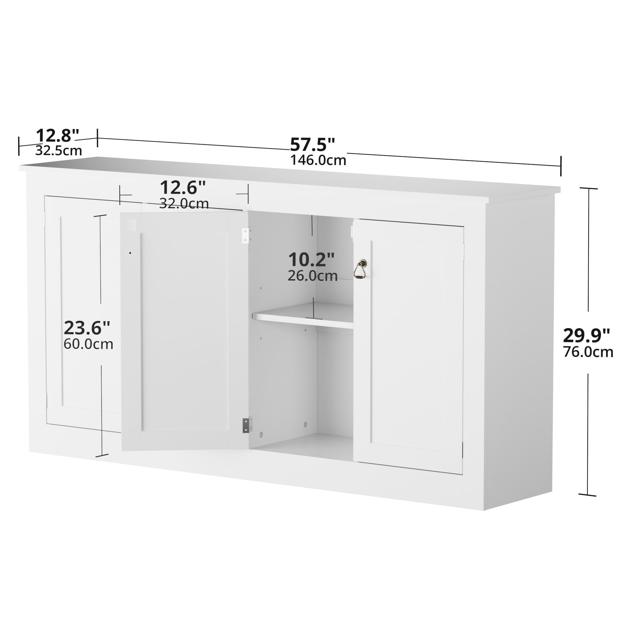 Cozy Castle Buffet Cabinet with Storage - 57.5