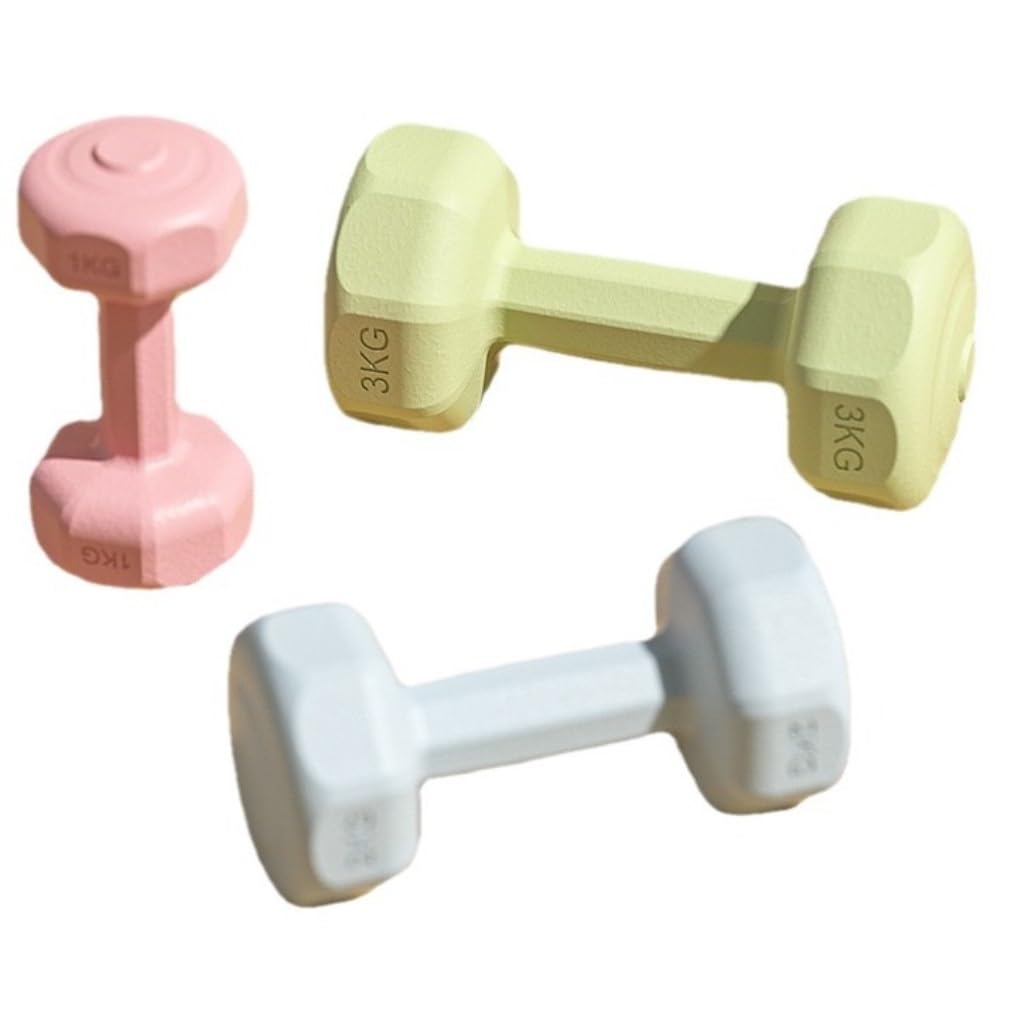 Purple 3kg Small Dumbbells for Women & Men - Home Fitness Kettlebell, Arm Muscle Training, Yoga Weights - Perfect for Home Gym, Strength Training & Yoga Workouts