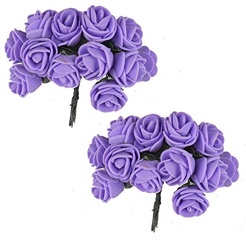 24 Pcs Purple Flower Hair Clips for Girls - Cute Hair Accessories for Styling, Parties & Weddings - 20g Pack (1 Pack)