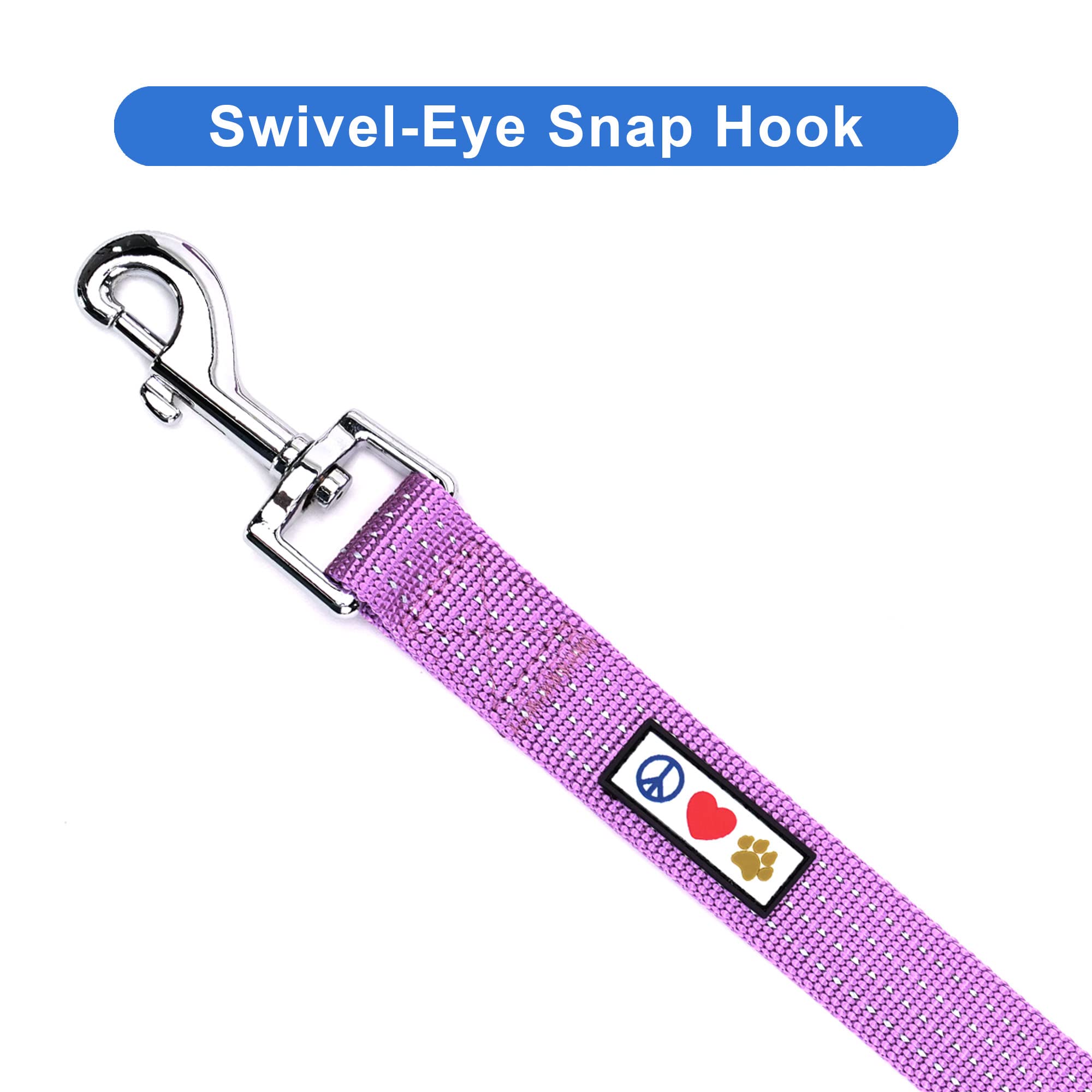 Pawtitas 6 FT Reflective Dog Leash with Comfortable Handle - Heavy Duty Pet Training Lead for Medium Dogs, Highly Visible Safety Threads (Also Available in 4 FT) - Perfect for Night Walks, Jogging & Outdoor Adventures