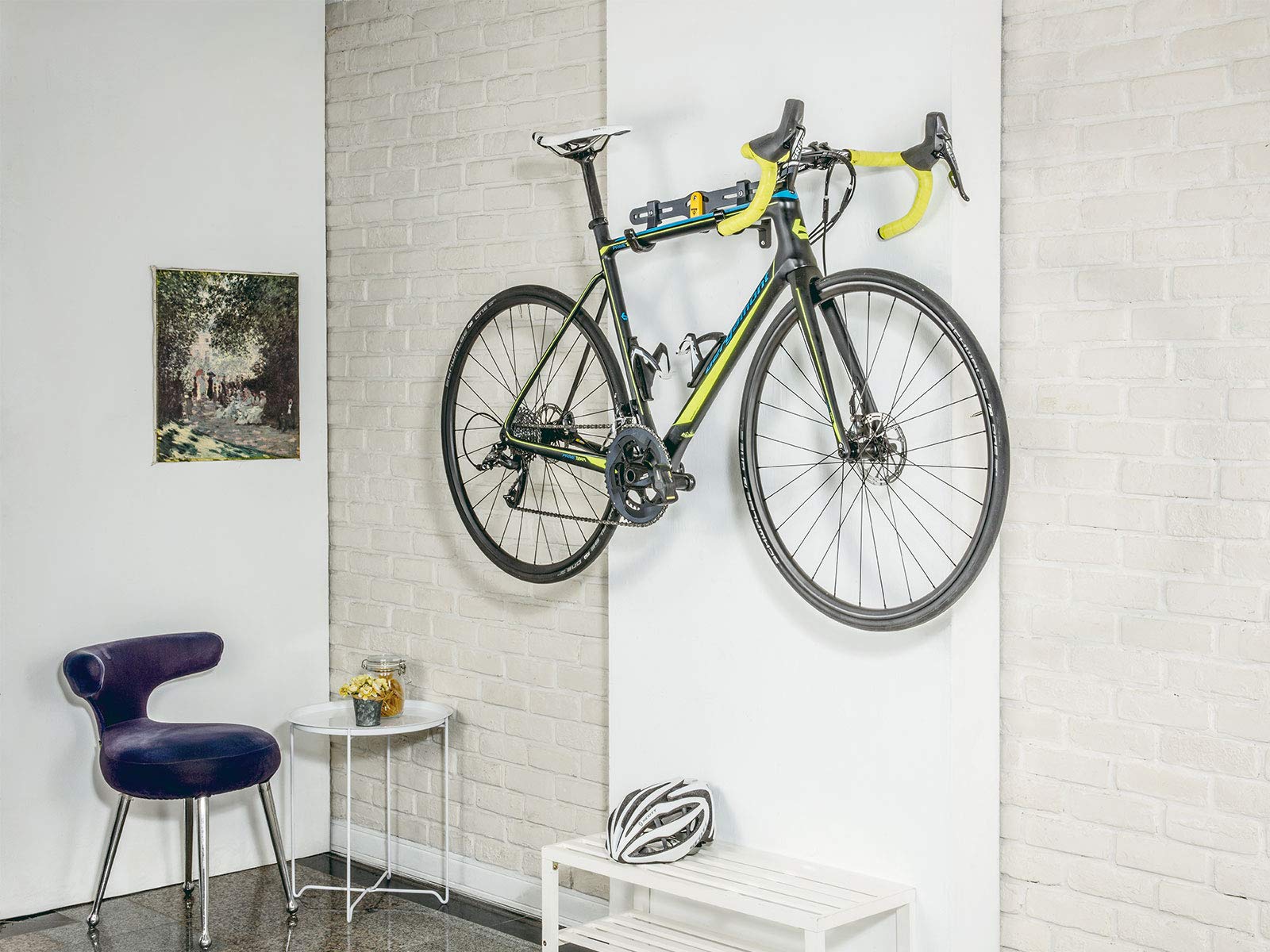 Topeak Solo Bike Holder - Wall Mounted Bicycle Storage Rack for Garage, Home, or Office - Space Saving Bike Stand for Easy Parking and Organization