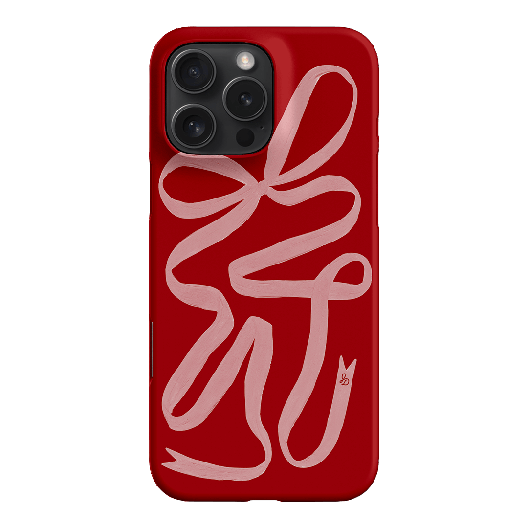Cupid's Bow Ribbon Phone Case for iPhone & Samsung - Elegant Valentine's Day Gift for Her, Romantic Couple Accessory | Perfect for Dating, Anniversaries & Special Occasions