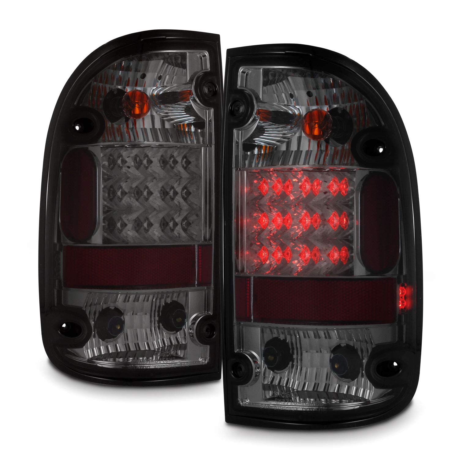 AKKON Smoked LED Tail Lights for Toyota Tacoma - Pair of Rear Brake & Signal Lamps | Durable, Waterproof & Easy Installation | Perfect for Off-Roading, Night Driving & Custom Truck Upgrades