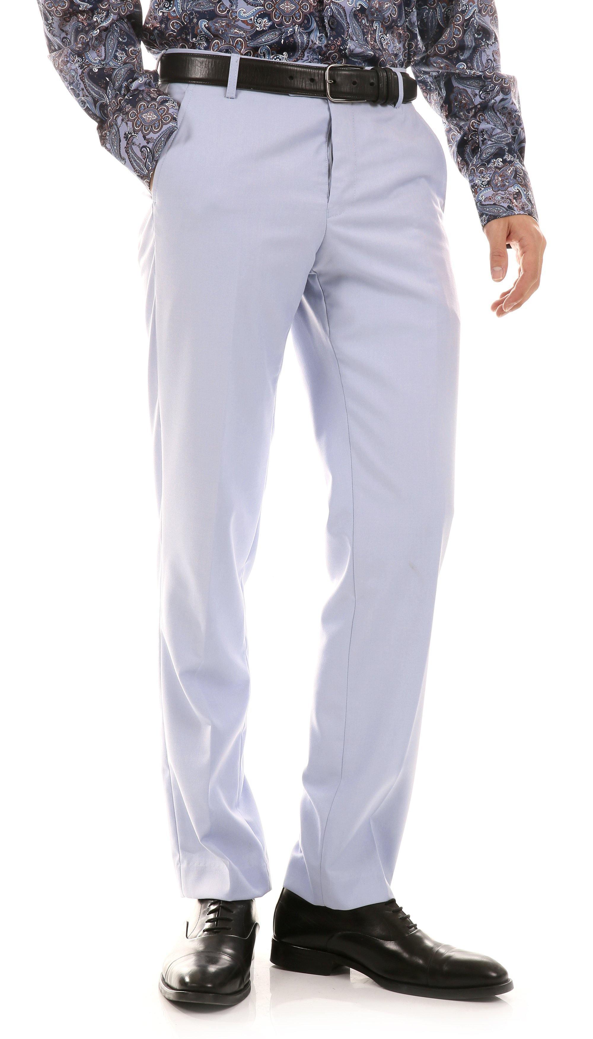 Oslo Collection Slim Fit 2 Piece Suit for Men - Sky Blue Formal Business Attire | Perfect for Weddings, Office Meetings & Special Occasions