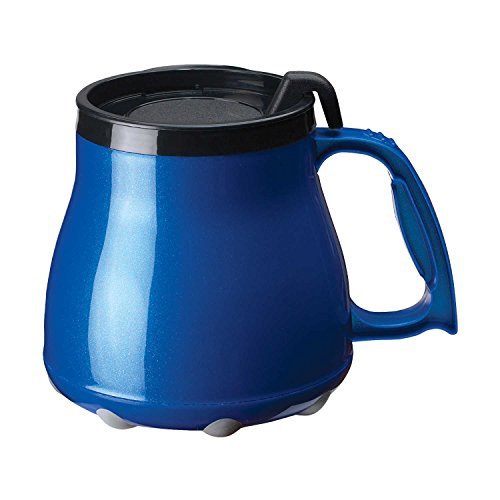 Low Rider No Tip Desk Mug - Spill-Proof Coffee Mug for Office & Home Use - Made in USA (Blue) - Perfect for Work, Study, and Travel