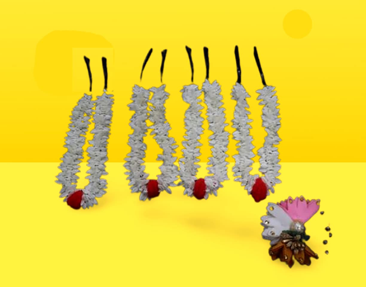 Anagha Hair Accessories for Bun Making - 4-Piece Bridal Hair Pin Set with Gajra Pins - Perfect for Weddings, Parties & Special Occasions