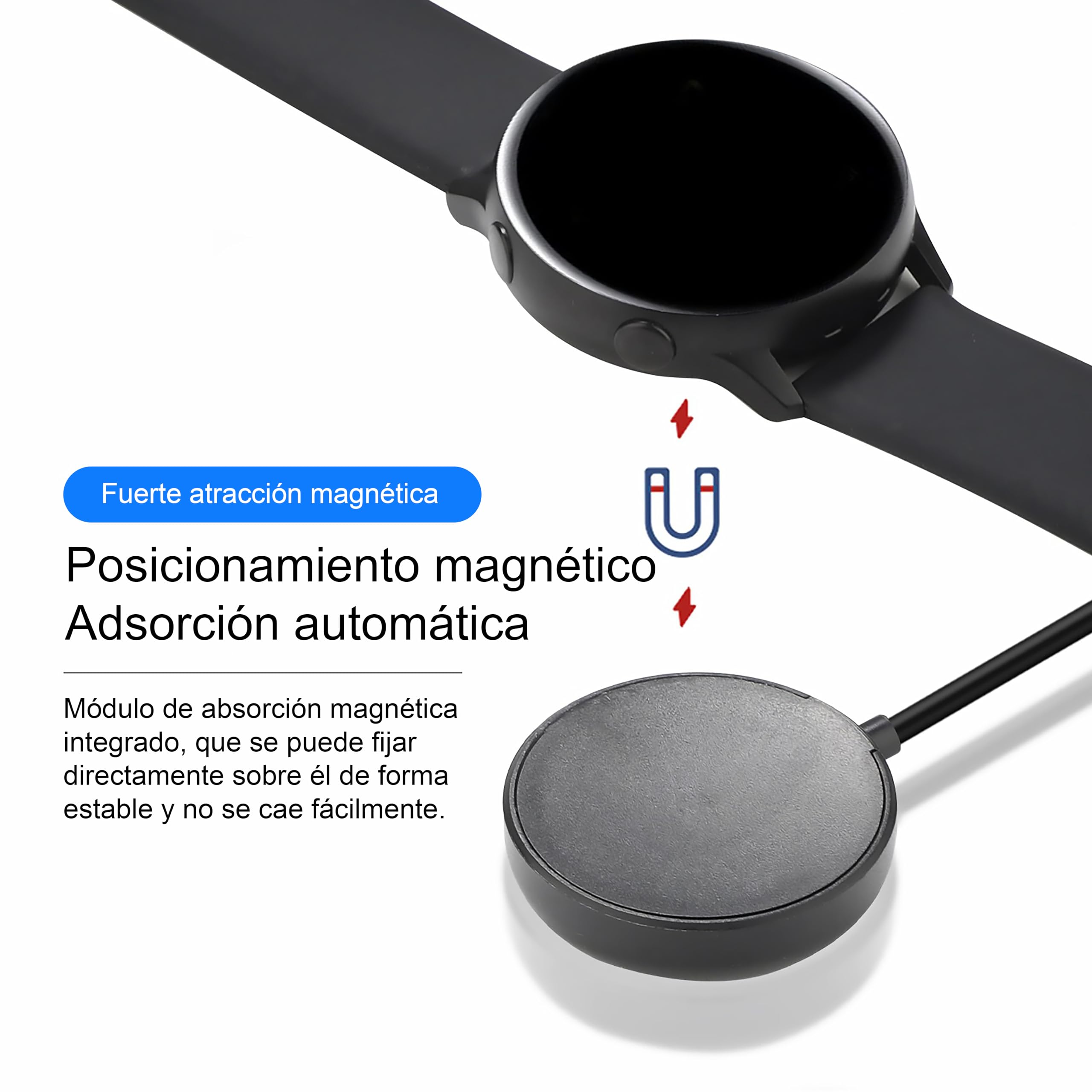 Fast Charging USB Cable for Samsung Galaxy Watch 4/5/6 - Compatible with All Models - Perfect for Home, Office & Travel Charging