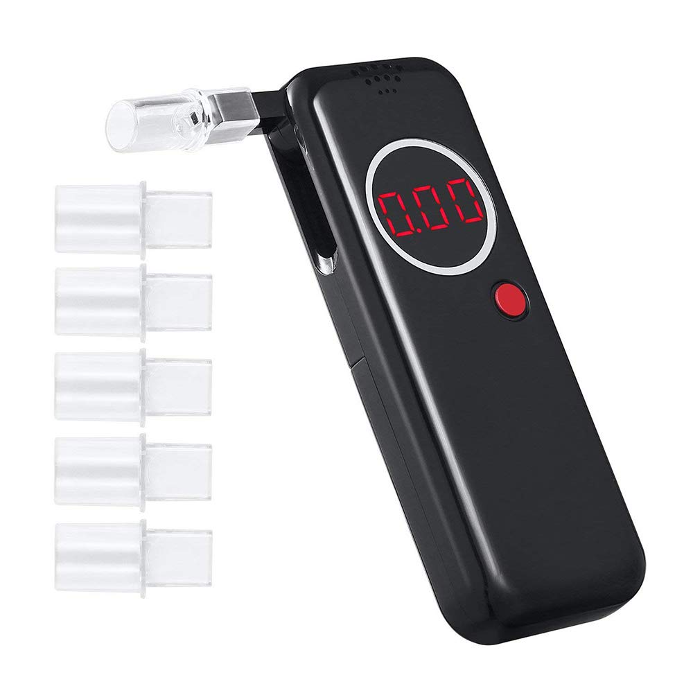 Professional Digital LCD Alcohol Breath Tester - Portable Breathalyzer Analyzer for Car, Home & Workplace Use | Accurate BAC Detection Device for Drivers & Safety Checks