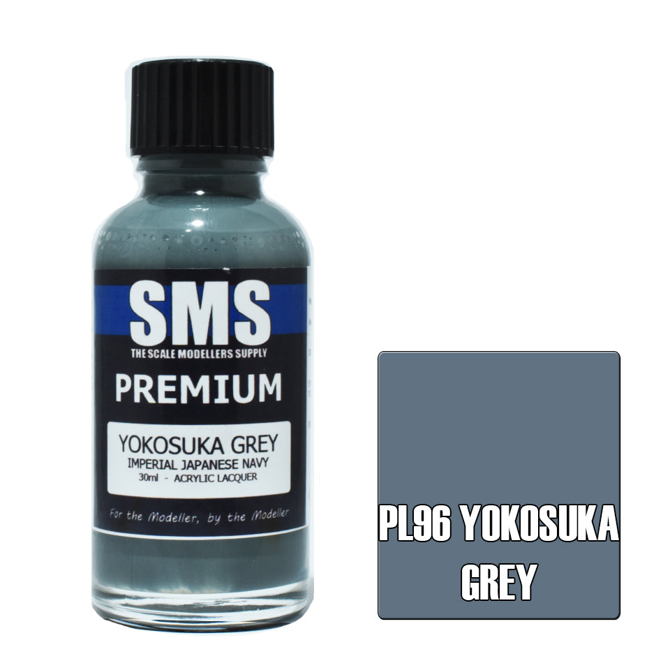 Premium Yokosuka Grey (IJN) Airbrush Paint - 30ML Acrylic Lacquer for Model Kits, Miniatures & DIY Crafts - Fast Drying & High Coverage