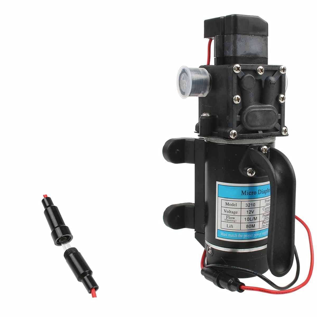ZTBH 12V/24V 120W High Pressure Electric Water Pump - 10L/min Circulation Pump for Agricultural Spraying, Garden Irrigation, Car Wash & Water Film Systems | Durable Micro Water Pump for Home & Commercial Use
