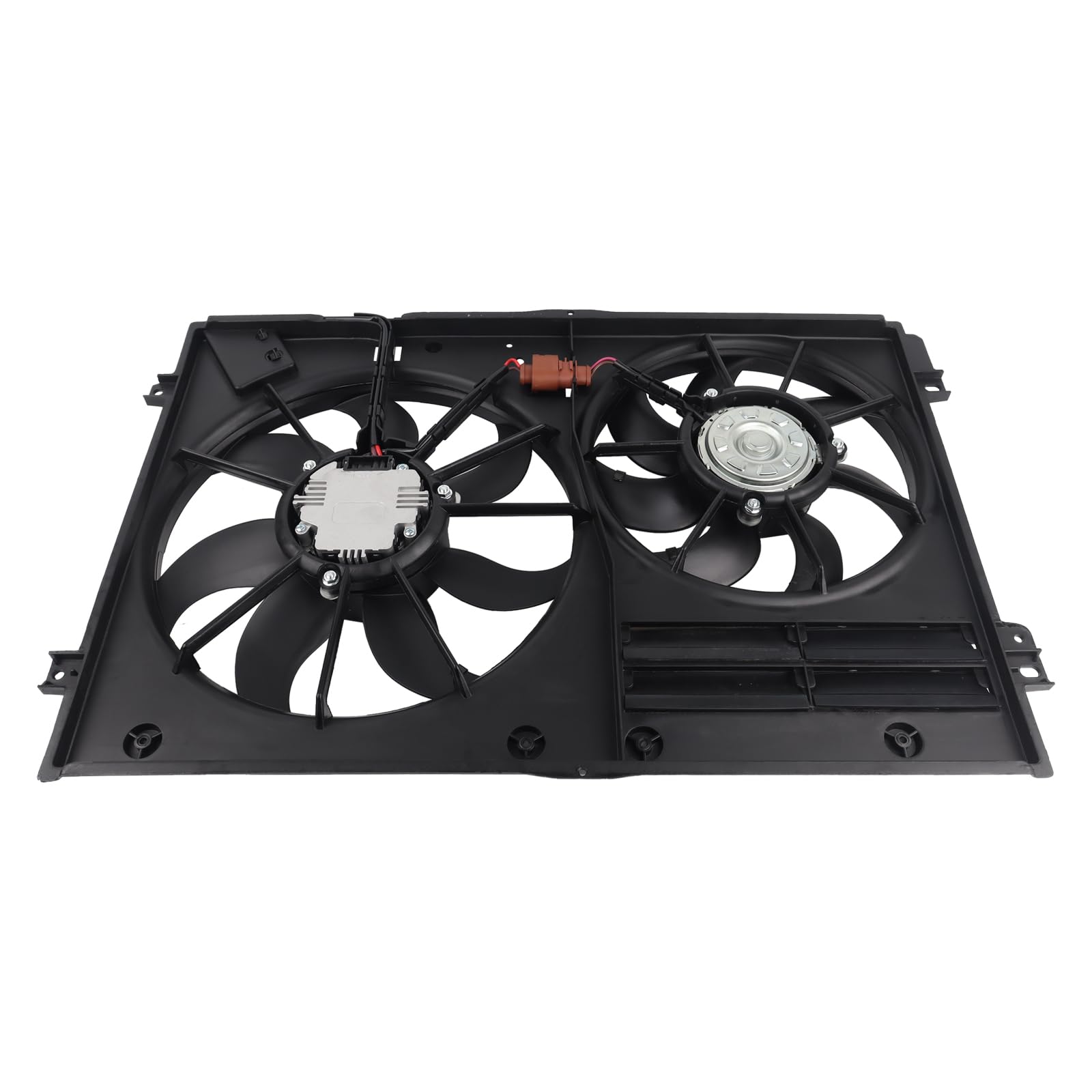 VW Jetta City, Passat, Golf, Golf R, Tiguan, Beetle, CC, Eos, GTI, R32, Audi A3, A3 Quattro, TT, TT Quattro Engine Radiator Cooling Fan - Replacement for 1K0959455DT 620805 - Perfect for Overheating Prevention & Performance Upgrade