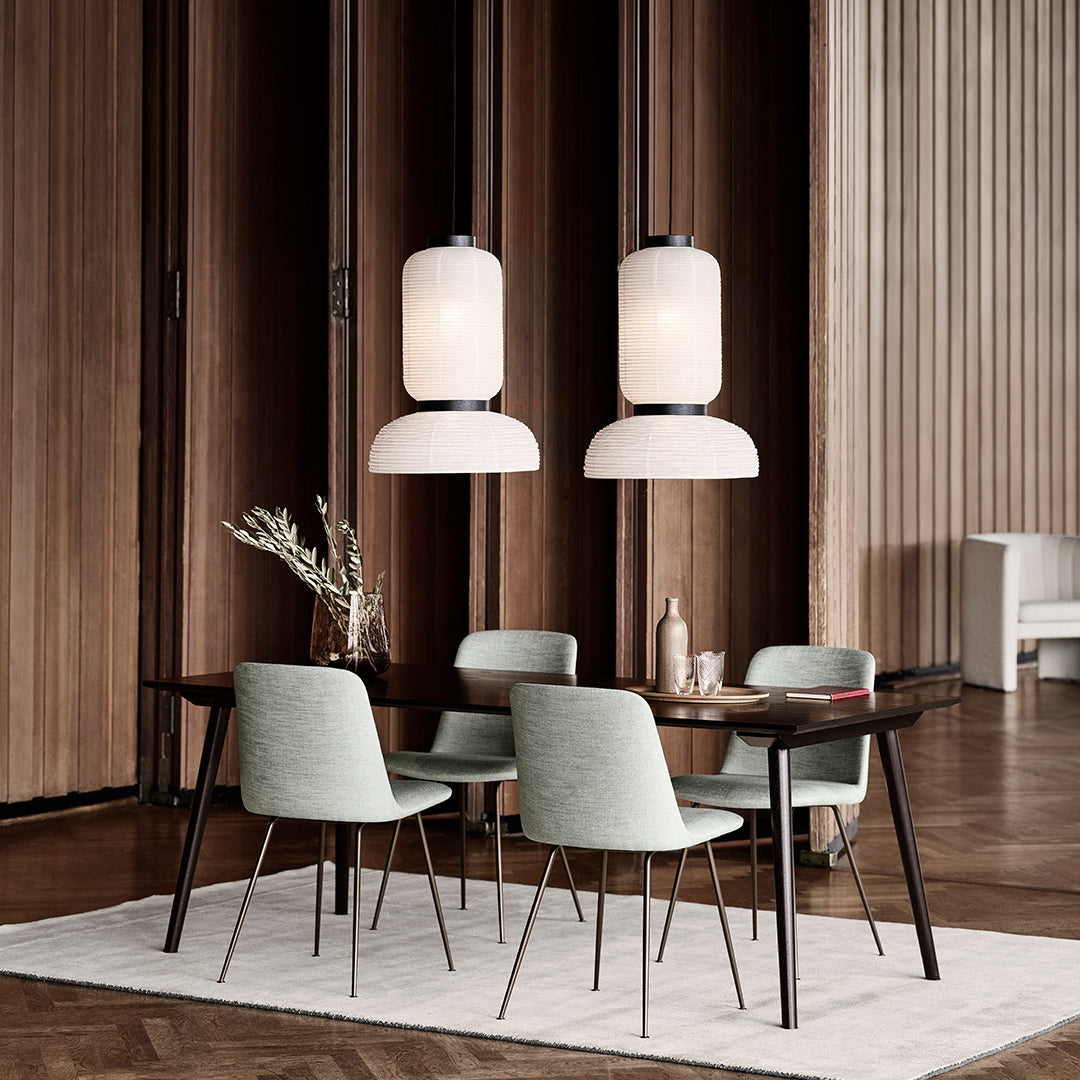Formakami JH3 Pendant Light - Modern Paper Pendant Lamp for Dining Room, Living Room & Bedroom | Scandinavian Style Hanging Light Fixture with Rattan Shade