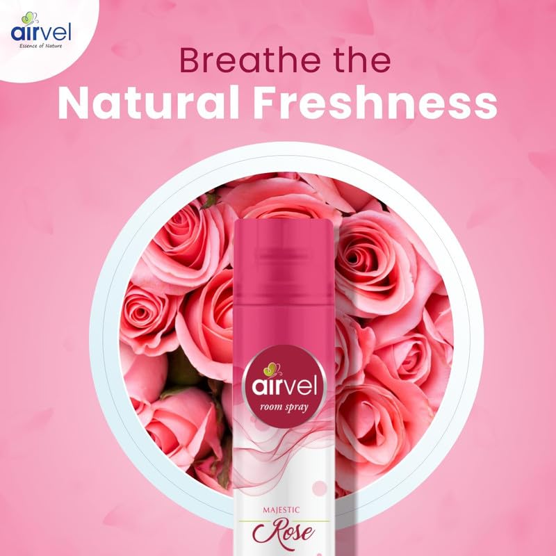 Airvel Aromatic Room & Car Freshener Spray - 217ml Natural Fragrance for Home, Office & Vehicle | Long-Lasting Air Freshener with Refreshing Scent | Perfect for Bedrooms, Bathrooms & Small Spaces