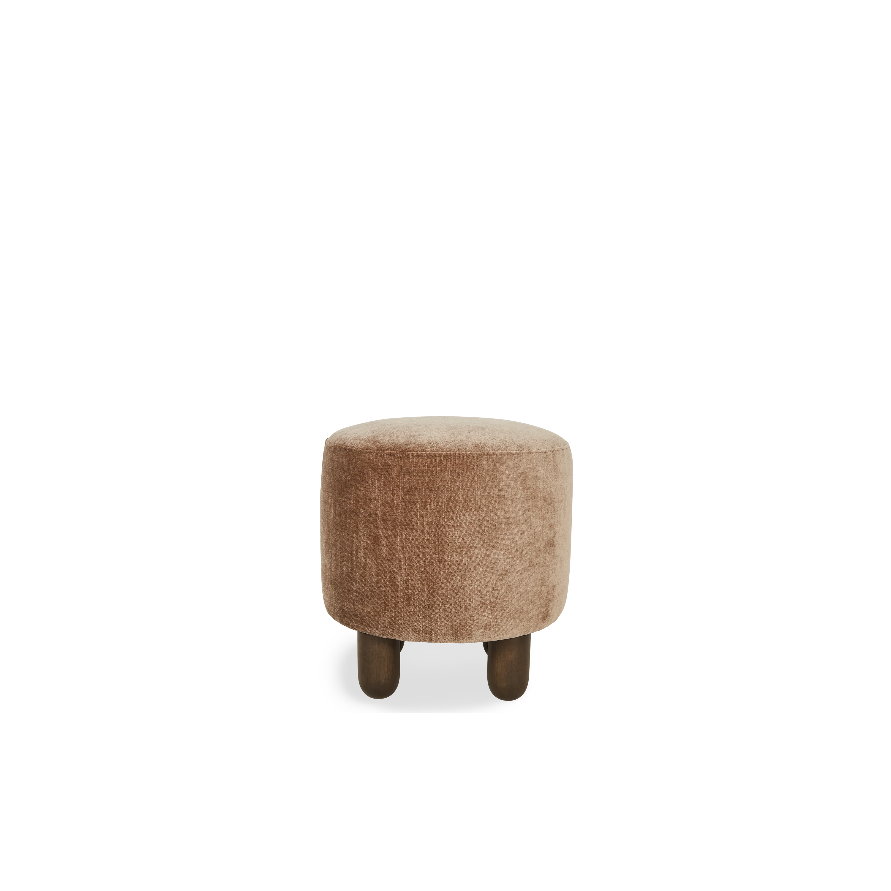 Bergamot Ottoman Stool - Round Storage Ottoman with Lift Top, Soft Velvet Fabric, Sturdy Wooden Legs - Perfect for Living Room, Bedroom, or Nursery Storage & Seating