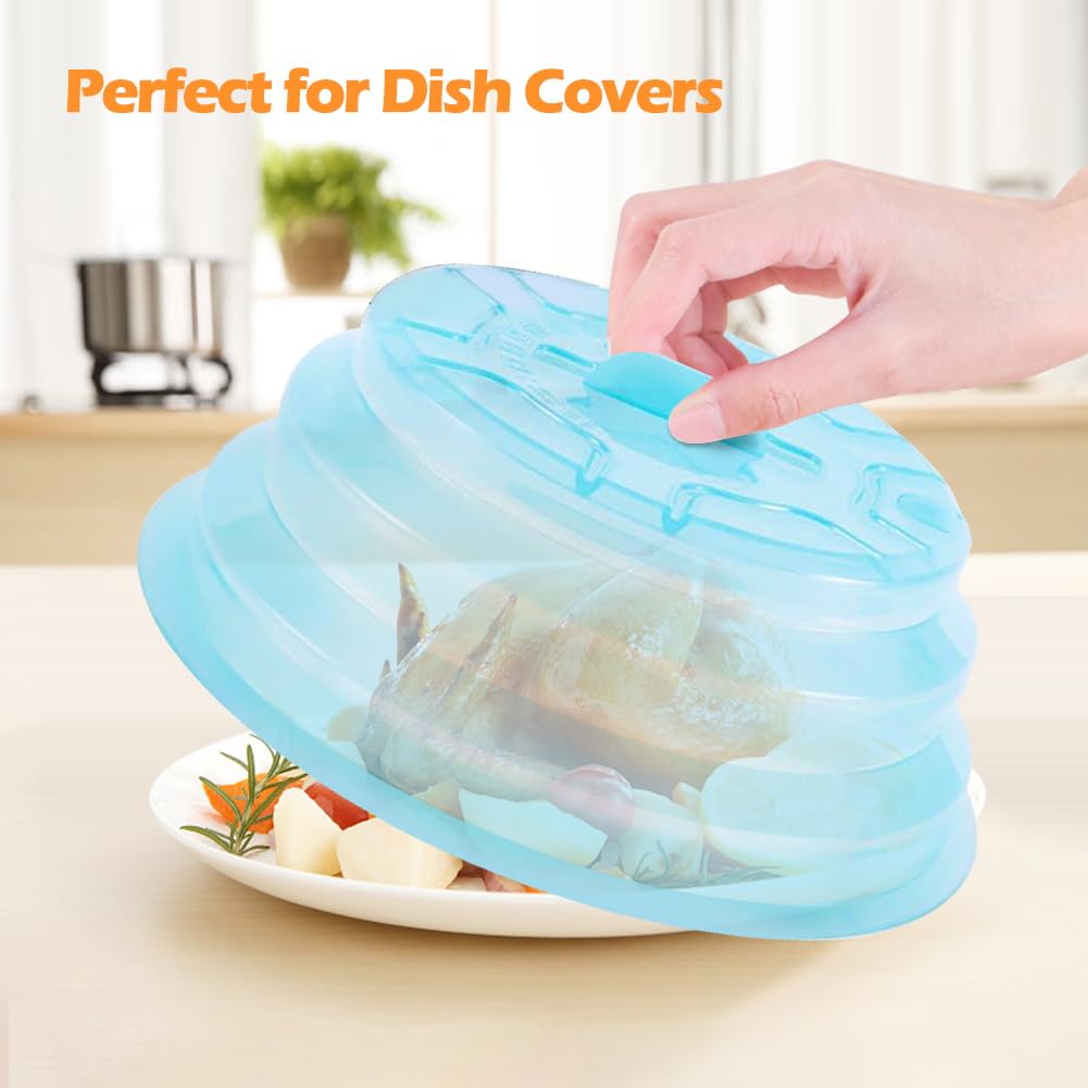 2-in-1 Silicone Food Storage Covers & Microwave Place Mats - Heat Resistant, Non-Slip Kitchen Accessories for Cooking, Serving & Food Prep - Perfect as Silicone Trivets, Pot Holders & Drying Covers