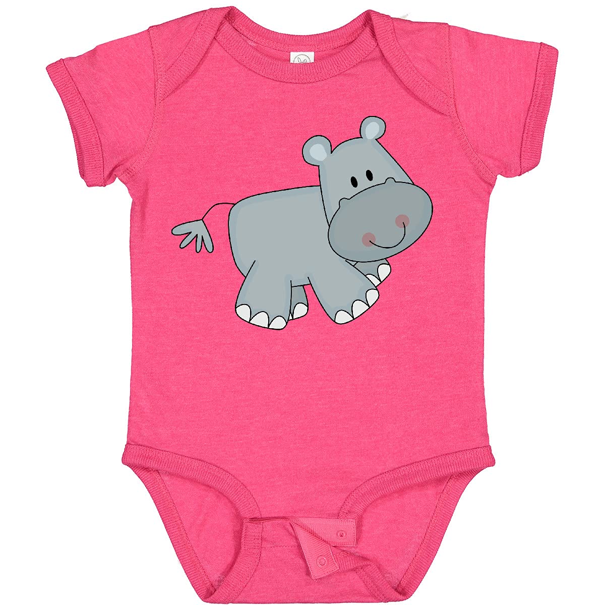 Inktastic Cute Smiling Baby Hippo Onesie - Soft Cotton Infant Bodysuit for Newborns & Toddlers - Perfect for Playtime, Photo Shoots & Everyday Wear