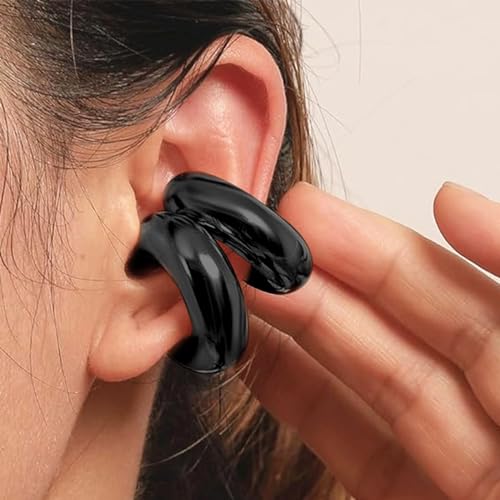C6:black chunky ear cuff