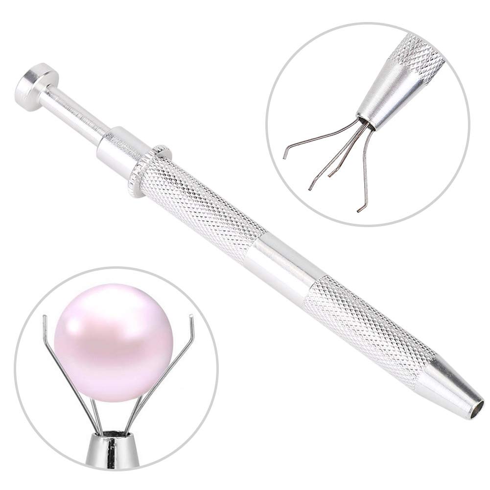 Professional Jewelry Pick Up Tool - Metal Prong Beads Holder Tweezers for Jewelry Making | Perfect for Beading, Watch Repair & Crafting Accessories