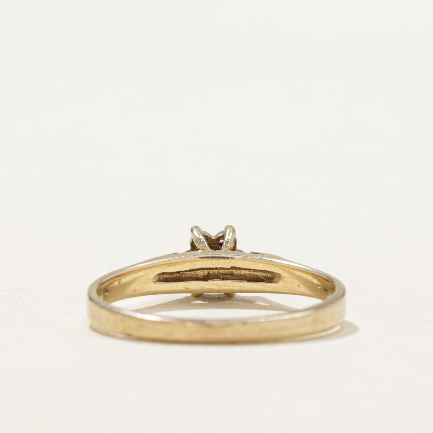 10K White Gold Diamond Petal Petite Ring | 0.04ctw | Size 5.25 | Elegant Wedding Band, Anniversary Gift for Her, Everyday Jewelry for Women