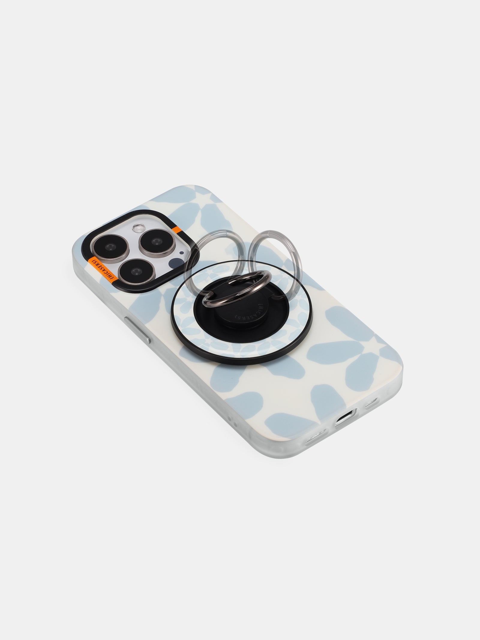 Magnetic Ring Spinner Stand - Magsafe Compatible Phone Holder for Desk, Soft Blue - Perfect for Office, Home & Car Use