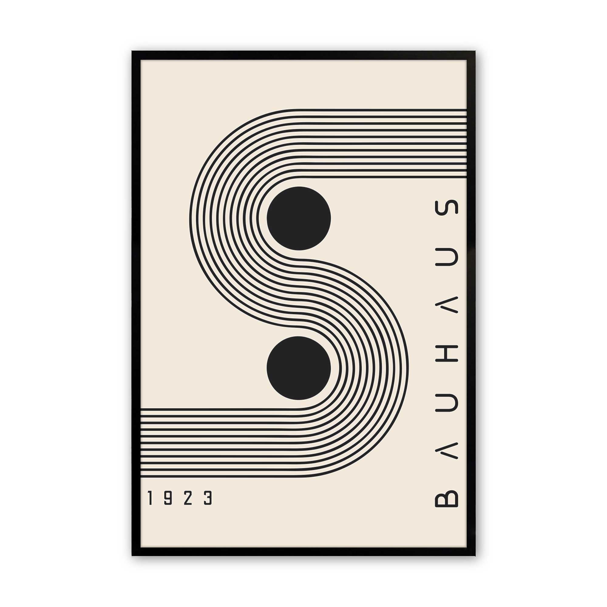 Modern Geometric Bauhaus Art Prints - Set of 2 Minimalist Wall Decor for Living Room, Bedroom & Office | Abstract Line Drawing Posters for Home & Workspace