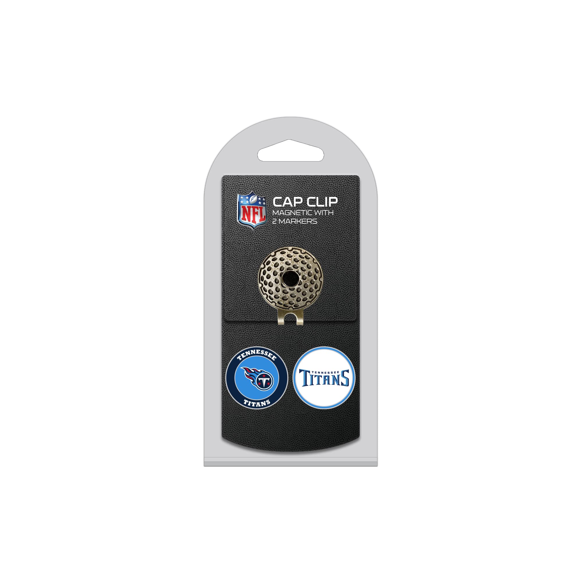NFL Golf Cap Clip with 2 Removable Double-Sided Magnetic Ball Markers - Team Golf Hat Accessory for Golfers - Perfect for Golf Courses, Driving Range & Sports Events