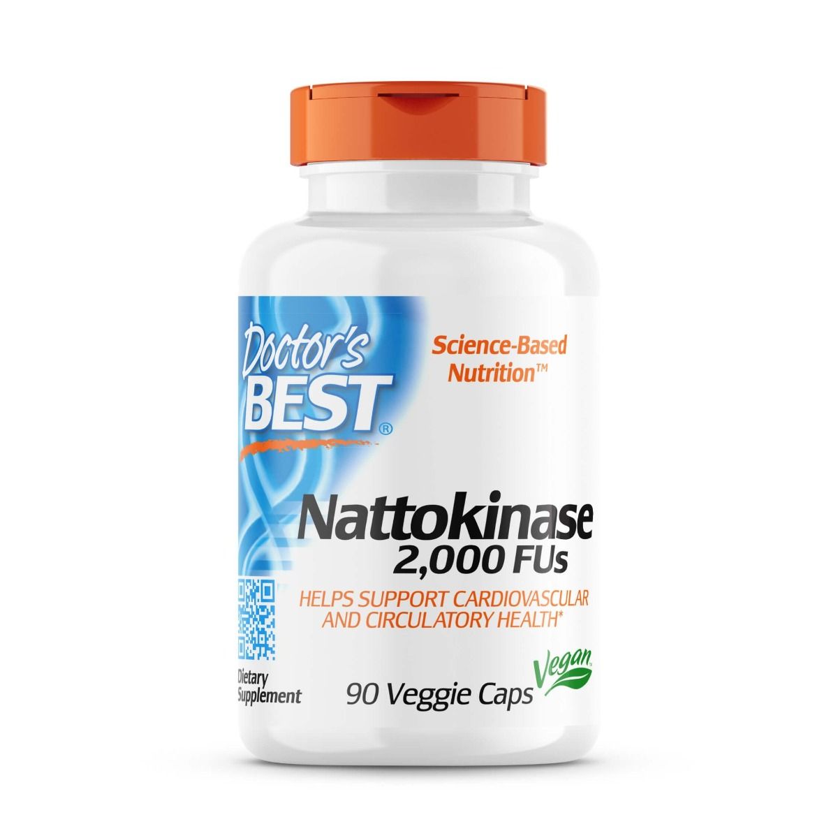 Doctor's Best Nattokinase 2000 FU Supplement - 90 Vegetarian Capsules for Heart Health & Circulation Support | Supports Healthy Blood Flow & Cardiovascular Function